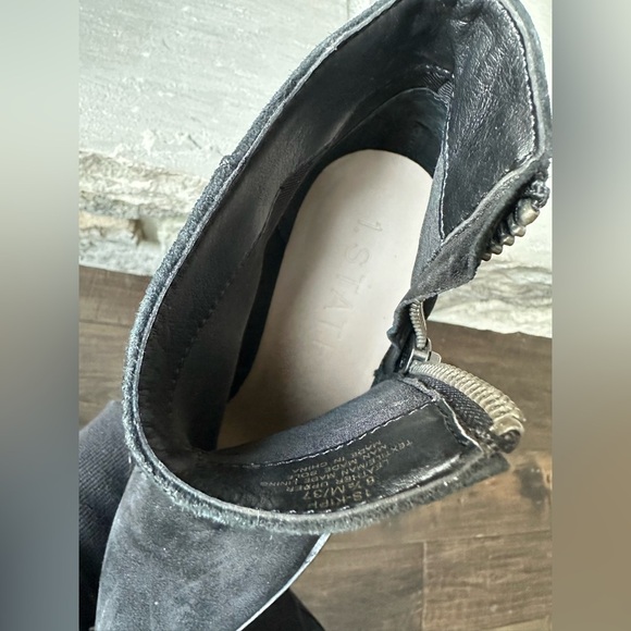 1.STATE Kipp Wedge Bootie Black Suede Size 6.5 - Picture 5 of 7